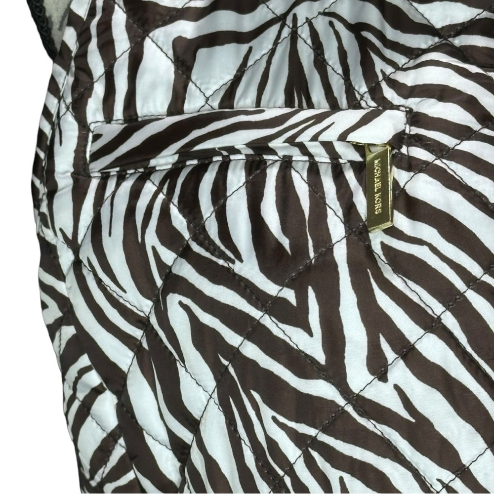 Michael Kors Animal Print Brown & White Vest Size Small - Picture 6 of 10